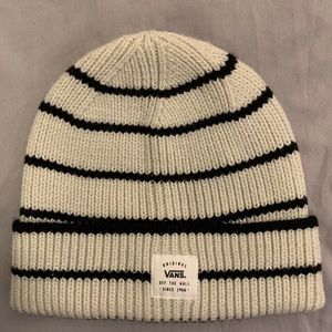 Black and beige Vans knitted beanie